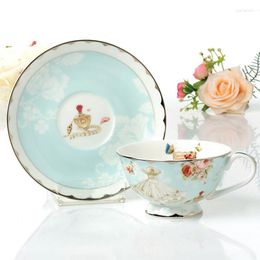 Cups Saucers Tea Cup Set Bone China Coffee Saucer Ceramic Mug Teacup British Afternoon And Gift For Girls