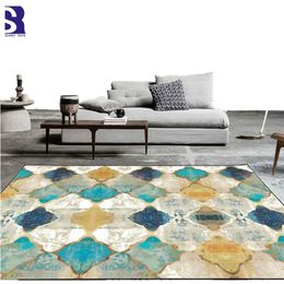 Carpets SunnyRain 1-piece Geometric Printed Carpet For Living Room Area Rug Kid Bedroom Rugs Kitchen Washable