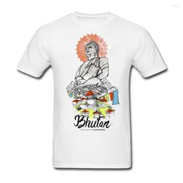 Men's T Shirts St. Valentine's Day Mens Bhutan - Land Of Happiness T-shirt Plus Size Short-sleeved Teenage Tshirt Funny Streetwear Organizer