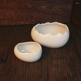 Bowls Creative Eggshell White Ceramic Bowl Western Cooking Tableware Shaped Restaurant El Kitchen Utensils Porcelain