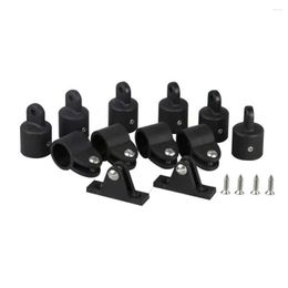 All Terrain Wheels 12Pcs Boat Nylon Fittings Set Black Fits 3 Bow Bimini Top Lightweight And Durable Yacht Accessories