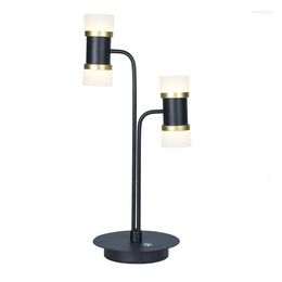 Table Lamps Home Decorative China Black Gold Color Acrylic Light Shape Metal Base Antique Led Chandelier Lamp For Bedroom