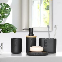 Bath Accessory Set Matte Black Bathroom Accessories Soap Box Toothbrush Storage Mouthwash Cup Lotion Dispensing Bottle Free Delivery