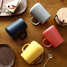 Mugs Nordic Style Solid Color Ceramic Coffee Milk Mug Porcelain Breakfast Tea Cup Tableware Water Container