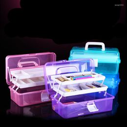 Storage Boxes 32x18x14cm Multi-grid Plastic Household Portable Box Makeup Small Grocery Jewelry Tool