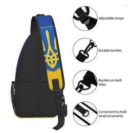 Backpack Flag Of Ukraine Sling Chest Bag Custom Ukrainian Patriotic Crossbody Shoulder For Men Travel Hiking Daypack265Q