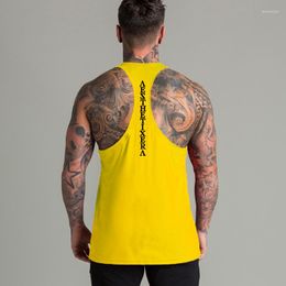 Men's Tank Tops Workout Men Sport Vest Singlet Cotton Muscle Undershirt Clothing Bodybuilding Casual Gyms Fitness Sleeveless Shirt