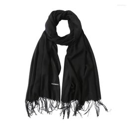Berets Easy Clean Long Tassels Solid Scarf Imitation Cashmere Shopping Fashion Comfortable Shawls Soft Hijabs Indoor Gift Universal Delm22
