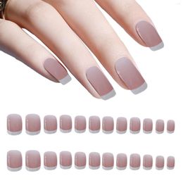 False Nails Acrylic Nail Gel Packaging Boxes 100 Removable Wearable French Fake Delicate Design Clear Tips