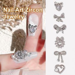 Nail Art Decorations 3D Metal Zircon Jewellery Japanese Top Quality Crystal Manicure Charms For Women