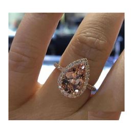 Band Rings Luxury Womens Wedding Fashion Gemstone Engagement For Women Jewelry Simated Diamond Ring 884 Q2 Drop Delivery Dhpbr