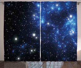 Curtain Constellation Curtains Outer Space Star Nebula Astral Cluster Astronomy Theme Galaxy Mystery Living Room Bedroom Window Drapes