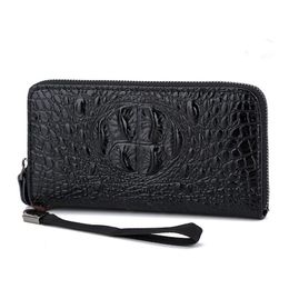 Wallets Crocodile Pattern PU Leather Men's Long Zipper Wallet Male Clutch Bag Men Handbag Mobile Phone Card Holder Purse