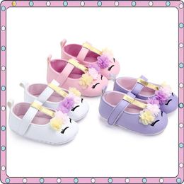 First Walkers Baby Shoes Born Walker Babi Girls Mary Jane Cute Flower Anti-slip Prewalkers Toddler Flat Shoe Infant Soft Sole Loafers