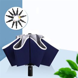 Umbrellas Fully Automatic Folding Umbrella Business Sunny Rainy Windproof Waterproof UV Parasol Man Woman Summer Large Sunshade Paraguas