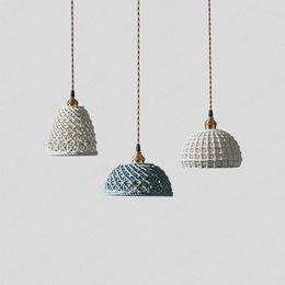 Pendant Lamps LED Handmade Ceramic For Bedroom Bedside Dining Table Lighting Nordic Minimalist Home Decoration Suspension Lights