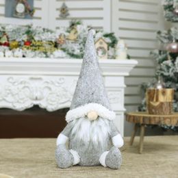 Christmas Decorations Plush Faceless Doll Santa Claus Gnome Old Man Ornaments For Home Year 2023 Party Supplies Xmas Decor