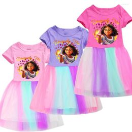 Girl Dresses Wholesale Beautiful Short Sleeve Girls Kids Fashion Skirt