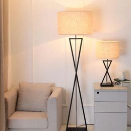 Floor Lamps Simple Living Room Table Lamp Black American Cloth Cover Study Designer Fashion Net Red Bedroom Bedside