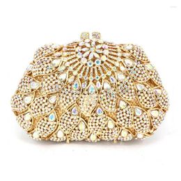 Evening Bags Women Ladies Natural Stone Clutch Bag Fashion Female Purses And Handbags A/B Gold Colour With Chain 88411-B