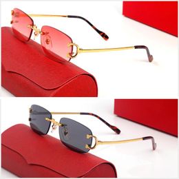 Sunglasses for man and woman designer fashion decorate unisex frames eye protection red blue 95952 Square Plate Rimless fashion Eyeglasses C