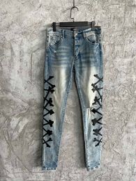 2023 year Newest Mens distressed ripped skinny bone designer jeans ~ US SIZE 28-36 jeans ~ tops quality slim motorcycle moto biker causal denim pants hip hop jeans