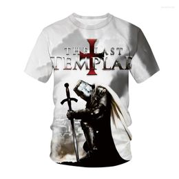 Men's T Shirts Knights Templar 3D Print T-shirt Men Women Fashion Printing Streetwear Shirt Trendy Unisex Tshirt Tops Harajuku Male Clothing