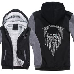 Moletons masculinos Odin homens frios engrossar sunir winter camiseta de lã de lã mans casaco sportswear