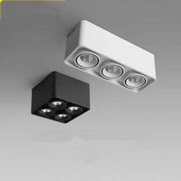 Downlights Square COB LED Dimming Down Light 3x7W 3x10W 4x7W 4x10W Surface Mounted Ceiling Spotlight AC85V-265V