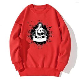 Men's Hoodies Skull Printing Sweatshirt Mens Long Sleeve Fleece Hoody Hipster Outwear Clothing Hip Hop Leisure 2023 Fashion Supoleron Hombre