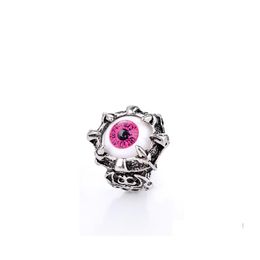 Solitaire Ring Personality Hip Hop Unisex Women Men Punk Eyes Claw Biker Gothic Size 8 9 10 11 Drop Delivery Jewellery Otp6H
