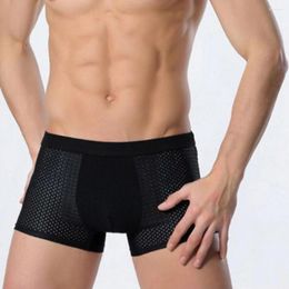 Underpants Bamboowear Bamboo Boxer Short Men Microfiber Briefs Underwear Compression Stretch FS99