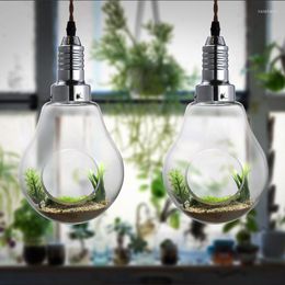 Pendant Lamps Plant Vase Plants Restaurant American Creative Glass Bulb Decoration Lighting Lamp Lights Personality