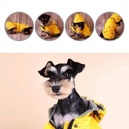 Dog Apparel Stylish Pet Rainwear Adorable Yellow Dogs Raincoat Hoodie Slicker For Rainy Days Rain Jacket