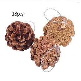 Christmas Decorations 18pcs/set Pine Cones Decoration Natural Pinecone Tree Hanging DIY Craft Baubles Xmas