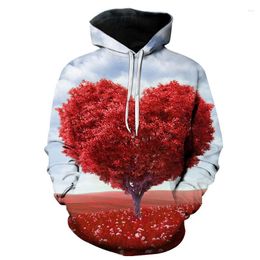 Men's Hoodies Love Sweatshirt 3D Printing Hoodie Boys Girls Hooded Teenager Women Men Tracksuit Cool Tops Off Coat