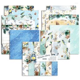 Gift Wrap Winter Christmas 24 Sheet 6"X6" Scrapbooking Design Patterned Paper Pack Handmade Craft Background Pad AlinaCraft