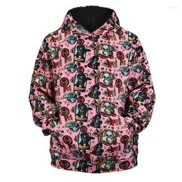 Men's Hoodies 2023 Autumn And Winter Halloween Skull Printed Fashion Casual Hoodie Loose Oversized Streetwear Sweatsh