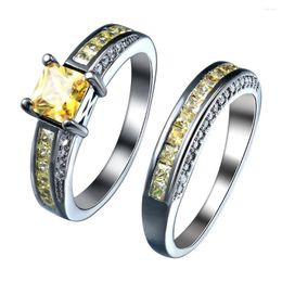 Wedding Rings Women Sets Wholesale Luxury Engagement Design Paved Pink Blue Imitation Jewellery RING