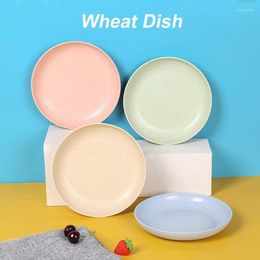 Plates 12 Pack Wheat Straw Set Dinner Dishes Plate For Salad Pasta Steak Fruit 6.8inch 7.8inch 8.8inch