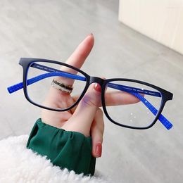 Sunglasses Frames Fashion Anti-blue Flexible TR90 Square Eyeglasses For Nearsight Ultralight Eyewear Student SpectaclesFashion Seae22