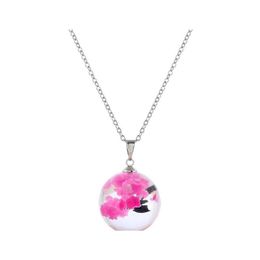 Pendant Necklaces Luminous Mticolor Resin Rod Ball Necklace Women Blue Sky White Cloud Chain Fashion Jewellery Gifts Drop Delivery Pend Otbcc