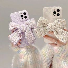 fashion Luxury designer phone cases iPhone 14 12 11 13 pro max simple Mixed Colour Braided cute bow Phone Case Suitable for simple 11 13 mini XR XS XSMAX 7 8