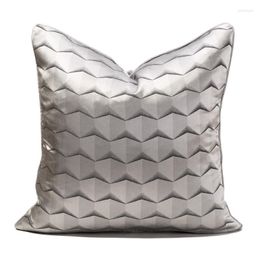 Pillow Luxury Cover Silver Gray 50x50 Home Decorative Living Room Sofa Jacquard Designer Case 45x45