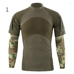 Men's T Shirts Tactical T-shirt Men Short Sleeve Combat Shirt Paintball Military Army Uniform Hiking Hunting Tee