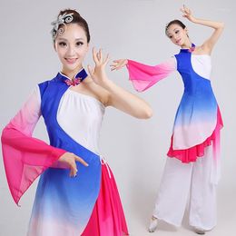 Stage Wear Women Chinese Folk Dance Costume Yangko Female Waist Drum Clothing National Traditional For 89