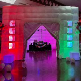 4.4x4.4x3.6m tents inflatable cubic party center disco night club booth shelters marquee with zipper entrance not includes the iron gate send by ship to door with tax