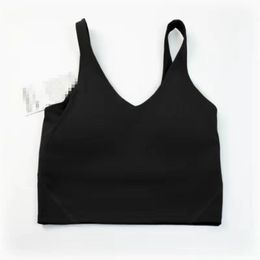 2023Yoga outfit lu-20 U Type Back Align Tank Tops Gym Clothes Women Casual Running Nude Tight Sports Bra Fitness Beautiful Underwear Vest Shirt JKL2