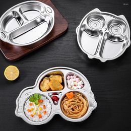 Plates Baby Tableware Dinner Plate Eco-friendly Rust-proof Stainless Steel Devider Bowl Feeding Dining