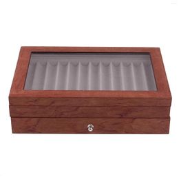 Jewellery Pouches Large Capacity Practical 23 Slots Pen Display Case & Lid Window With Drawer